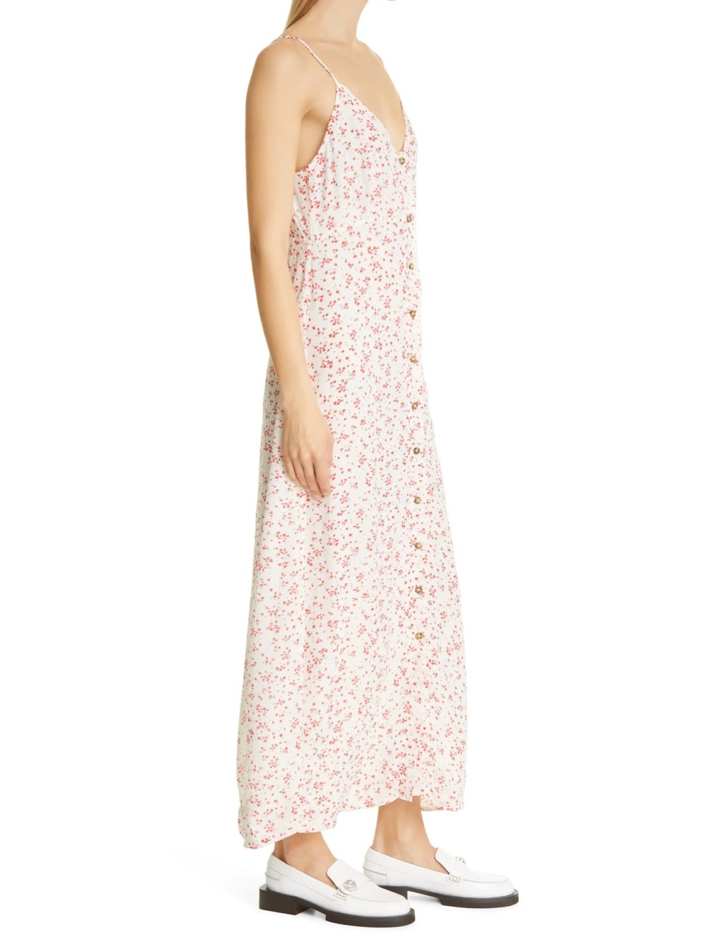 Ganni Floral Georgette Tank Midi Dress - Picture 4 of 6